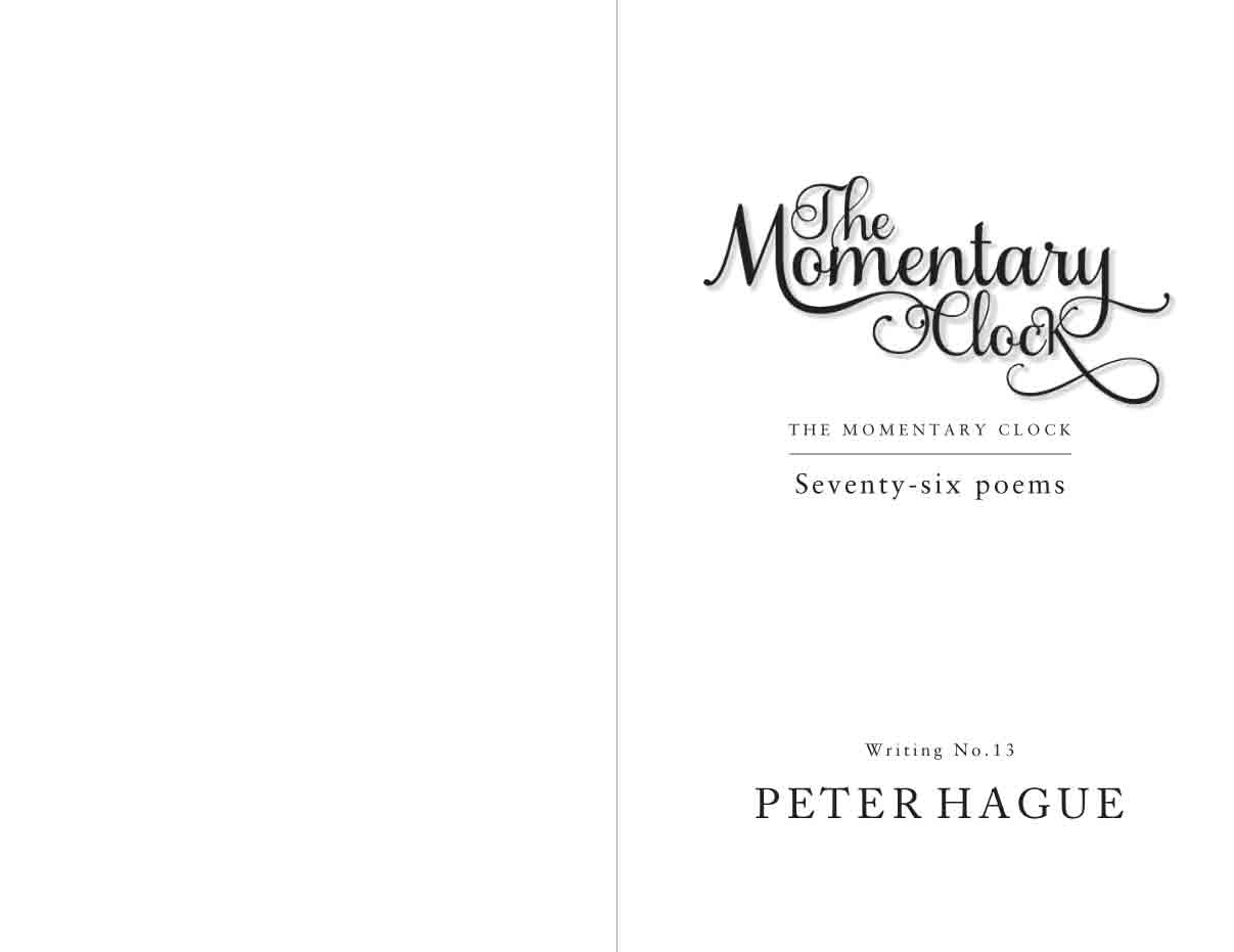 Peter Hague – The Momentary Clock