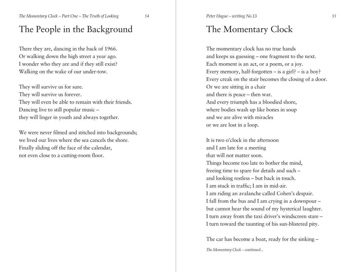 Peter Hague –  'The Momentary Clock'
