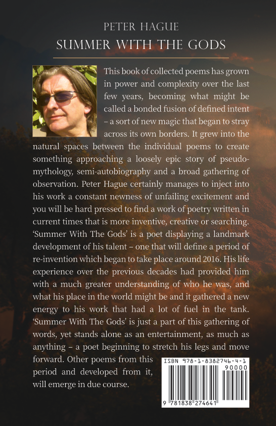 Summer With The Gods (back cover) by Peter Hague