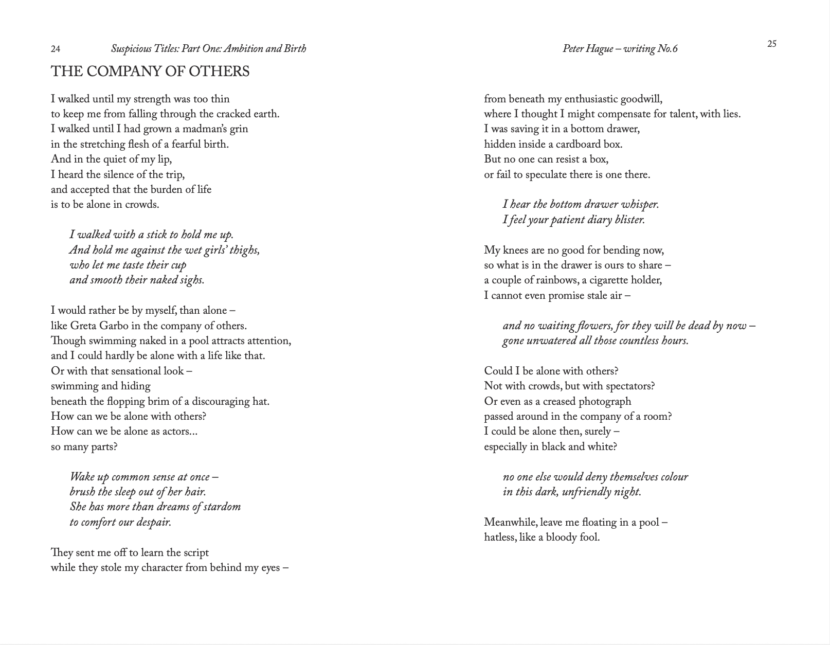 Peter Hague –  'The Momentary Clock'