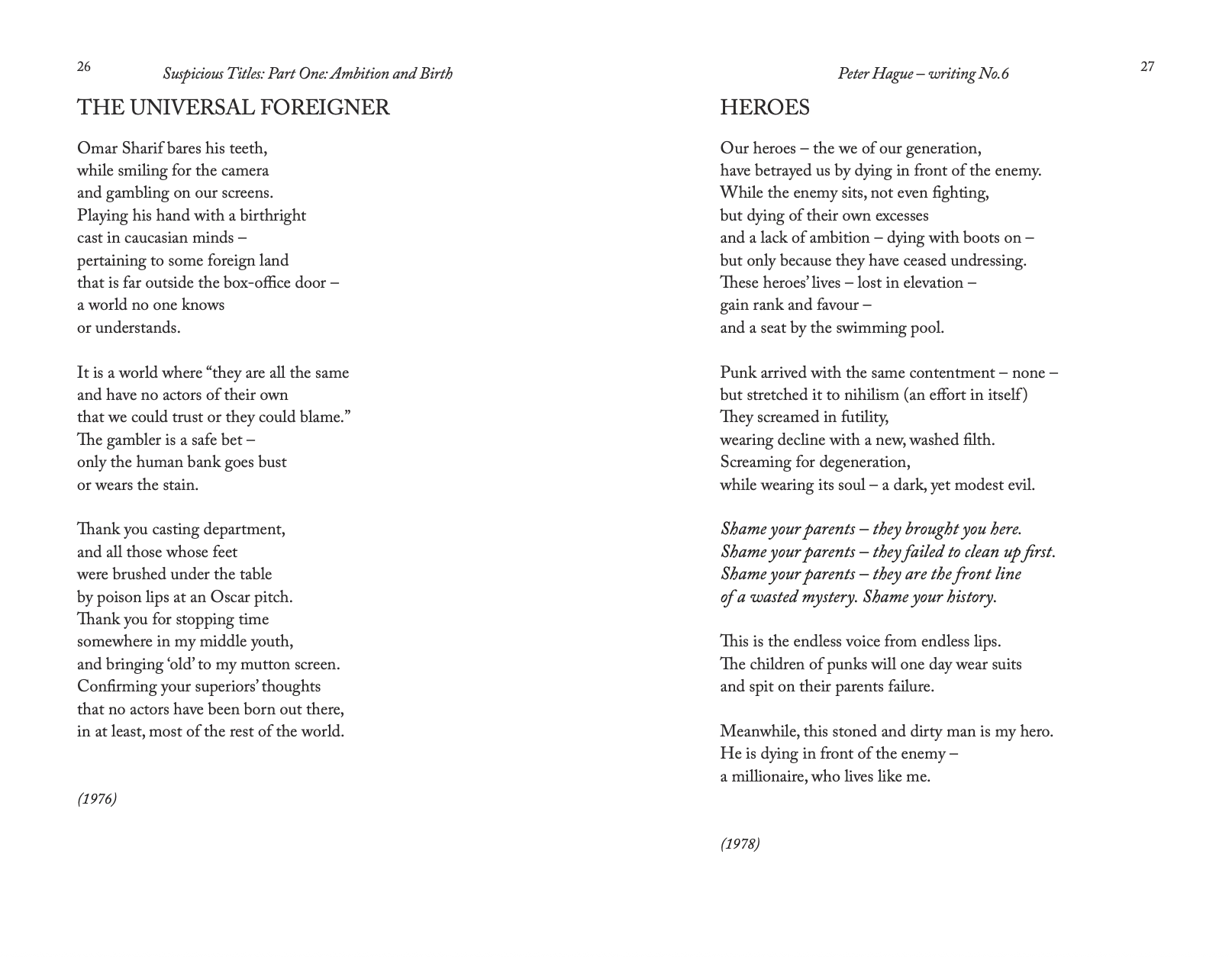 Peter Hague –  'The Momentary Clock'